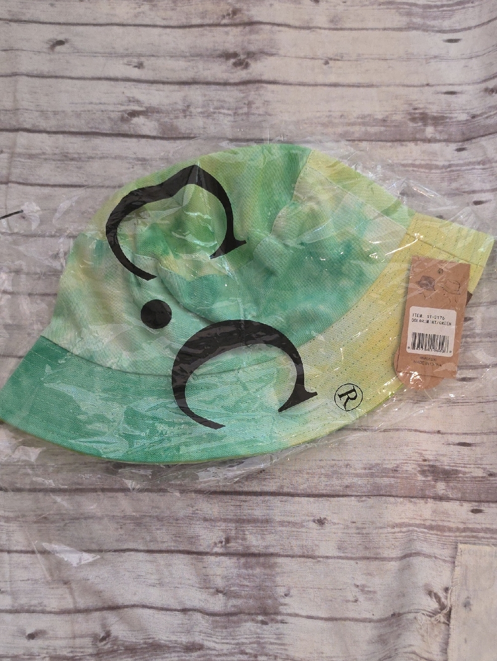 C.C Kids Tie-Dye Bucket Hat in Green, Yellow